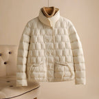 Lily - Women's Stand-Collar Drawstring-Pocket Down Jacket