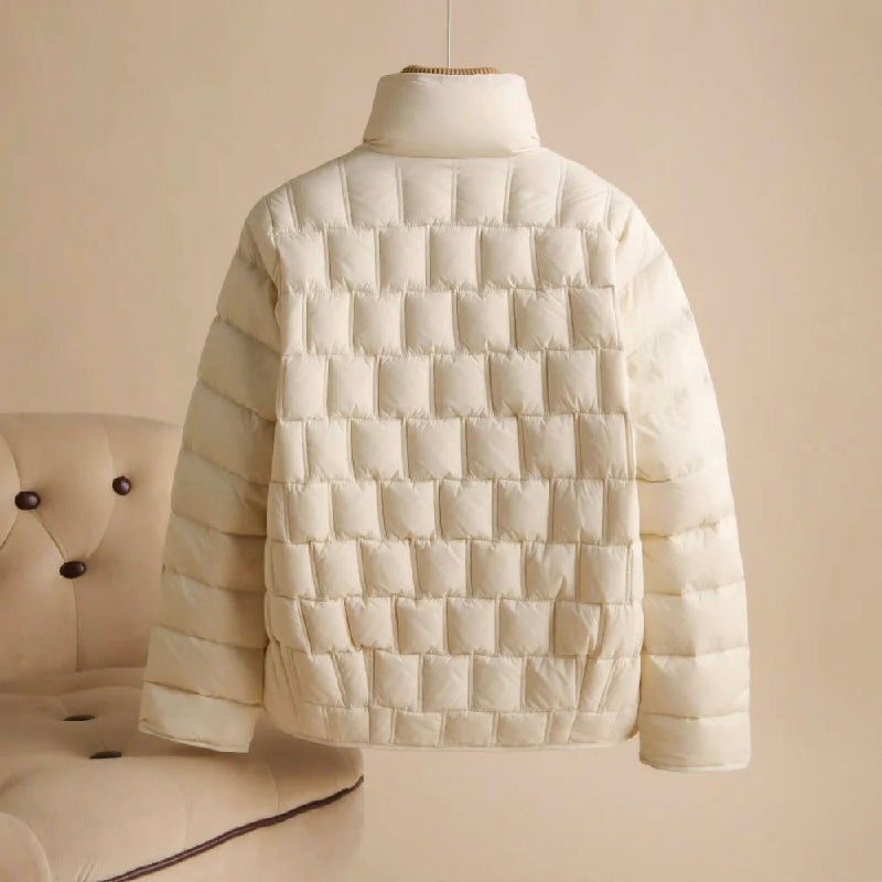 Lily - Women's Stand-Collar Drawstring-Pocket Down Jacket
