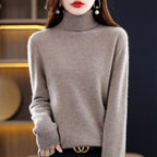 Lhoraine - Women’s Wool Ribbed Turtleneck Sweater 2