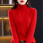 Lhoraine - Women’s Wool Ribbed Turtleneck Sweater 4