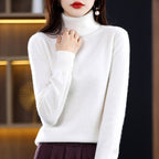 Lhoraine - Women’s Wool Ribbed Turtleneck Sweater 5