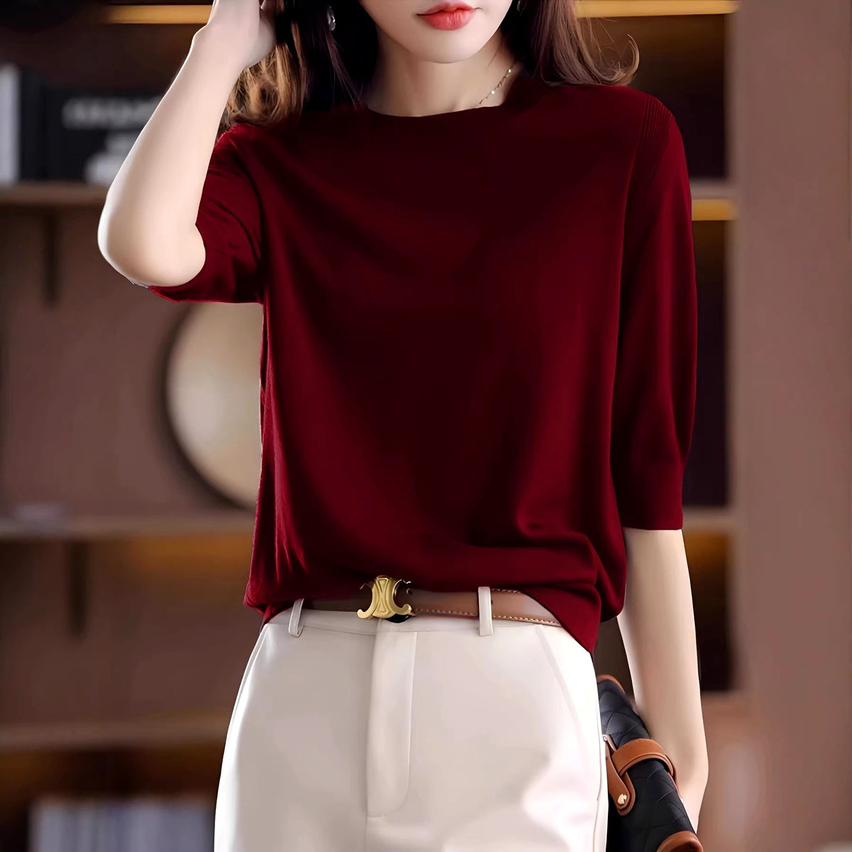 Lorraine - Women’s Relaxed Fit Half Sleeve Sweater 3