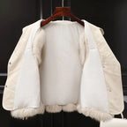 Madison - Women's Lapel-Collar Faux Fur Vest
