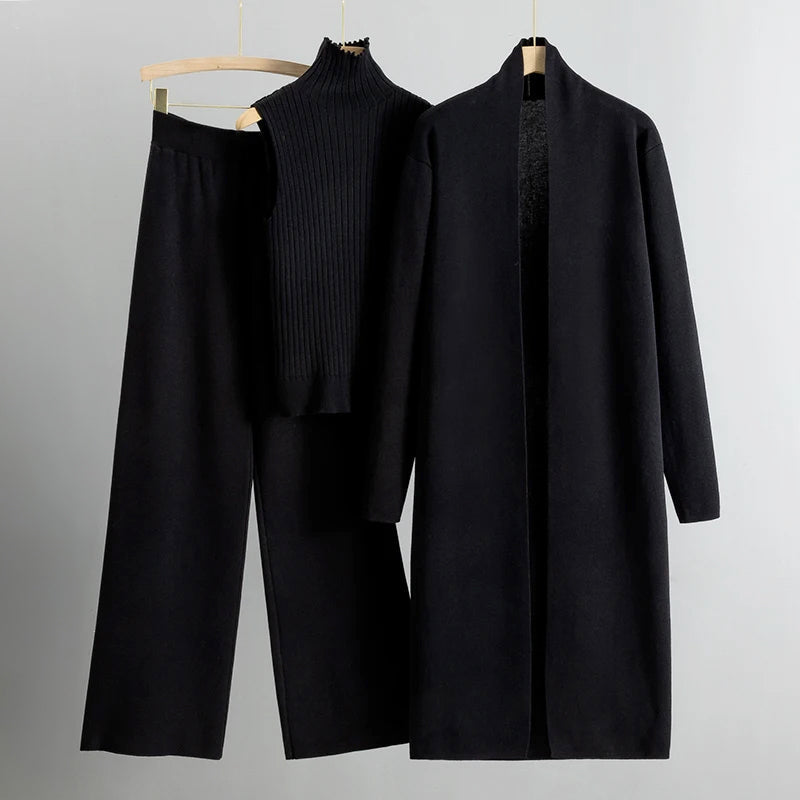Madison - Women's Mock-Neck Knit 3-Piece Set