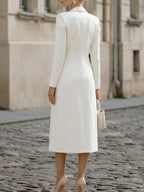Magnolia - Women's Single-Breasted Blazer with Strapless Tube Corporate Dress Set