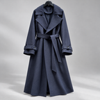 Molly - Women's Belted Lapel Trench Coat
