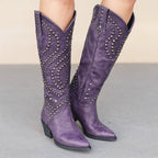 Montana - Women's Vintage-Style Studded Western Boots