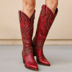 Montana - Women's Vintage-Style Studded Western Boots