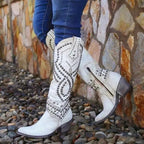 Montana - Women's Vintage-Style Studded Western Boots