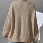 Naomi - Women's Soft Fuzzy Knit Button-Down Cardigan