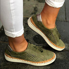 Pearl - Women’s Perforated Slip-On Platform Sneakers