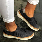 Pearl - Women’s Perforated Slip-On Platform Sneakers