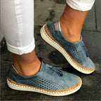Pearl - Women’s Perforated Slip-On Platform Sneakers