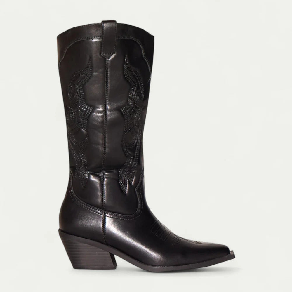Rose - Women's Embroidered Western Knee-High Boots