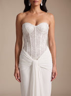 Sage - Women’s Strapless Formal Wedding Guest Gown