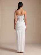 Sage - Women’s Strapless Formal Wedding Guest Gown