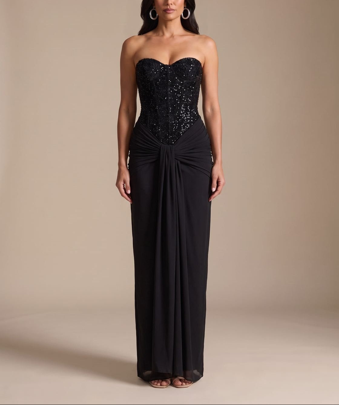 Sage - Women’s Strapless Formal Wedding Guest Gown