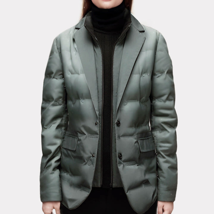 Samantha - Women's Down Blazer Puffer Jacket