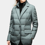 Samantha - Women's Down Blazer Puffer Jacket