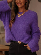 Tiff - Women’s Relaxed Fit Fuzzy Sweater