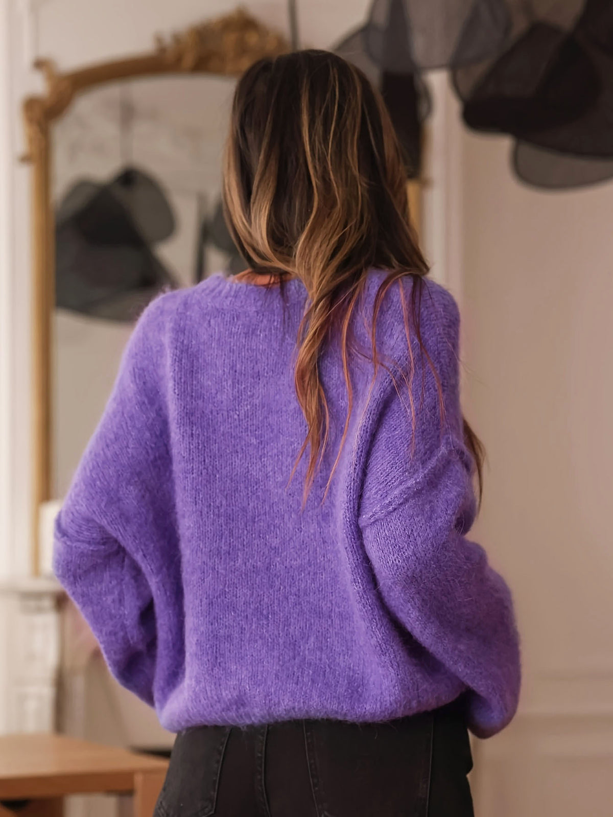 Tiff - Women’s Relaxed Fit Fuzzy Sweater