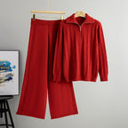 Ada - Women’s High-Neck Sweater and Wide-Leg Pants Set 4