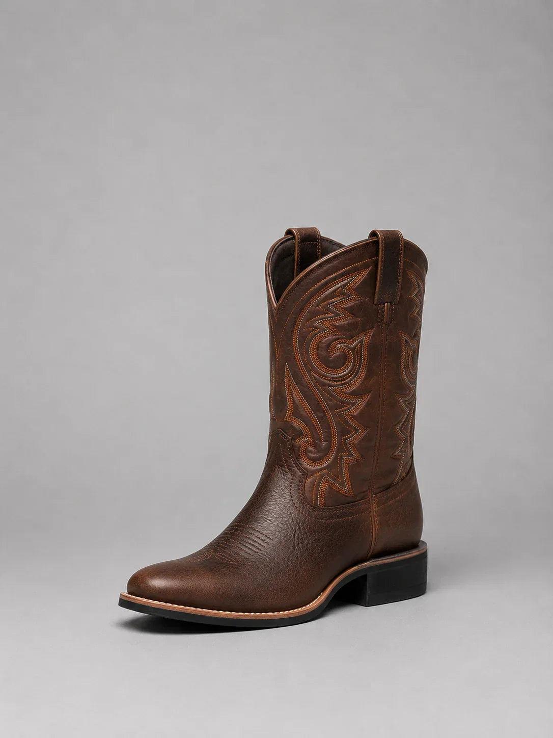 Adalyn - Women's Leather Western Boots with Intricate Embroidery