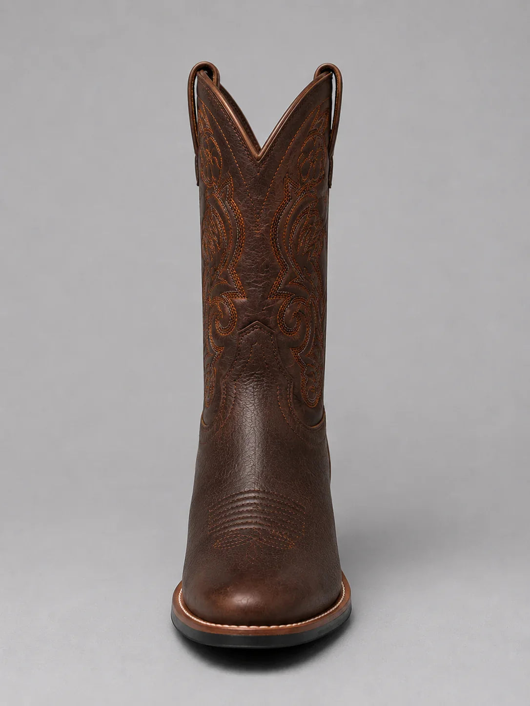Adalyn - Women's Leather Western Boots with Intricate Embroidery