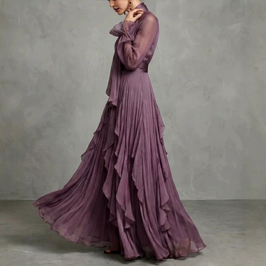Adeline - Women's Ruffle Layered Formal Evening Dress 3