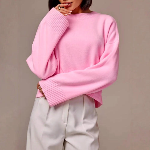 Alanis - Women's Cropped Turtleneck Sweater with Ribbed Trim 5