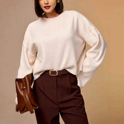Alanis - Women's Cropped Turtleneck Sweater with Ribbed Trim 8