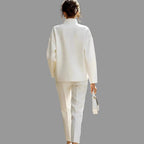 Alessia - Women's Stand Collar Pocket Detail Two-Piece Set 10