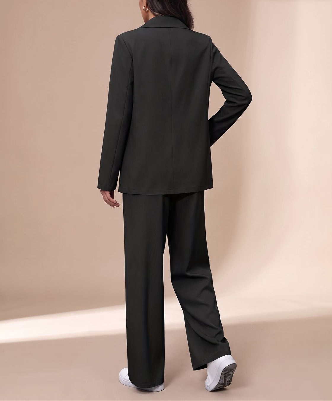 Alma - Women's Double-Breasted Blazer with High-Waist Trousers