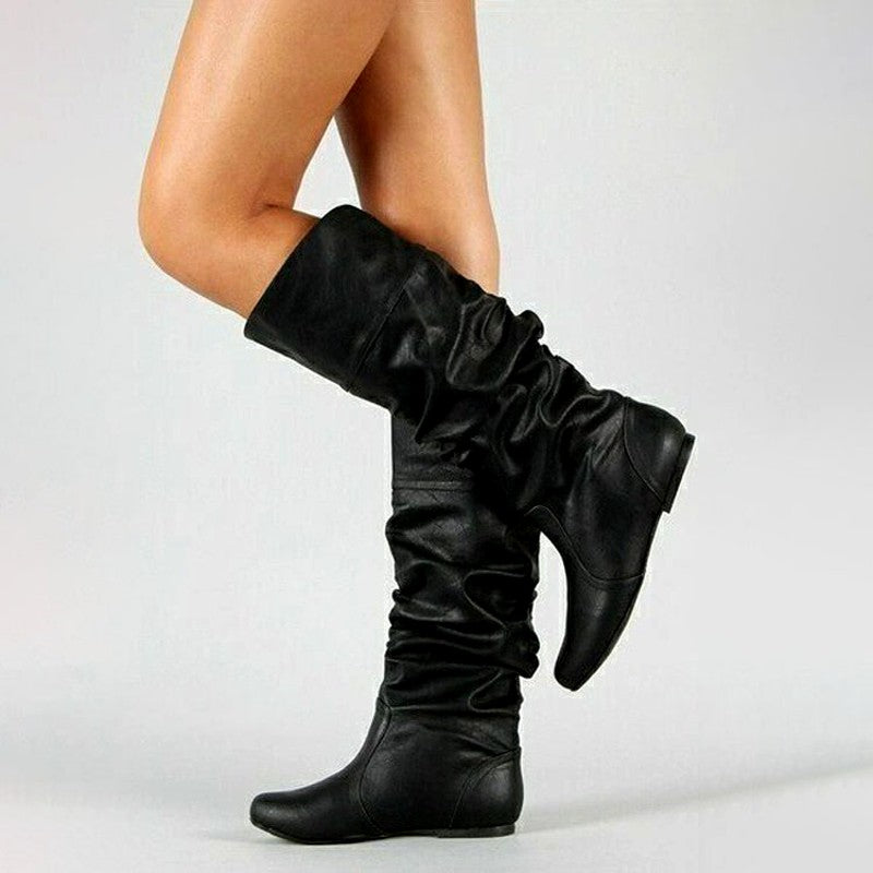 Alma - Women's Slouchy Pull-On Mid-Calf Boots 2