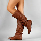 Alma - Women's Slouchy Pull-On Mid-Calf Boots 4