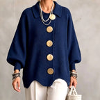 Alycia - Women's Sequin Collared Oversized Party Cardigan 5