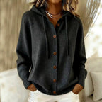 Alyssa - Women's Long Sleeve Button-Front Hooded Cardigan 5