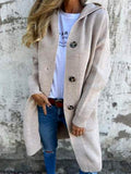 Amanda - Women's Longline Hooded Knit Sweater with Buttons 2