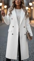 Amelia - Women's Double-Breasted Longline Coat