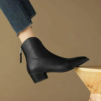 Anna - Women's Tapered Block Heel Ankle Boots