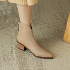 Anna - Women's Tapered Block Heel Ankle Boots