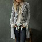 Antoinette - Women's Embroidered Longline Military Blazer 2