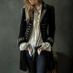 Antoinette - Women's Embroidered Longline Military Blazer 3
