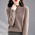 Antonia - Women’s Wool Long Sleeve Mock Neck Sweater 1