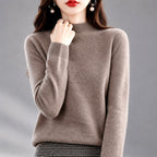 Antonia - Women’s Wool Long Sleeve Mock Neck Sweater 1