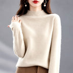 Antonia - Women’s Wool Long Sleeve Mock Neck Sweater 2