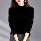 Antonia - Women’s Wool Long Sleeve Mock Neck Sweater 3