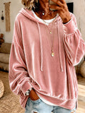 Aubree - Women's Velvet Balloon Sleeve Oversized Hoodie 1