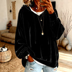 Aubree - Women's Velvet Balloon Sleeve Oversized Hoodie 4