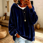 Aubree - Women's Velvet Balloon Sleeve Oversized Hoodie 5